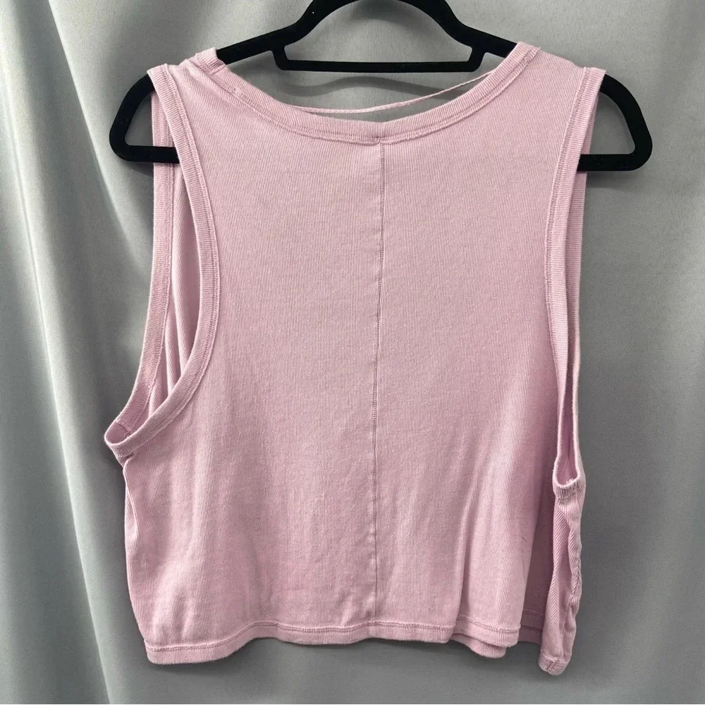 Free People Intimately Free People Baring It Ribbed Boxy Cropped V Neck Tank Top